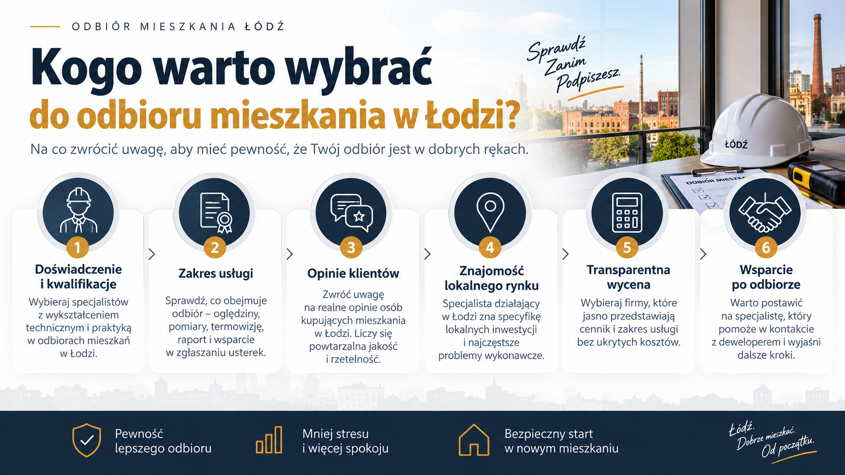 Jak wybrać specjalistę do odbioru mieszkania w Łodzi?